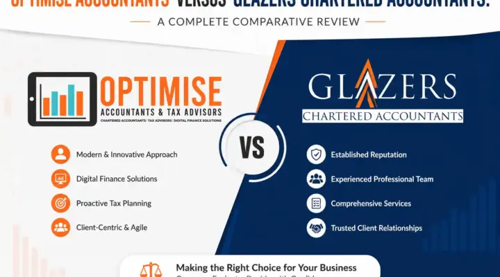Optimise Accountants Versus Glazers Chartered Accountants: A Complete Comparative Review