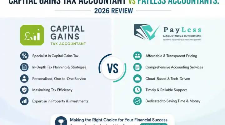 Capital Gains Tax Accountant vs Payless Accountants: 2026 Review