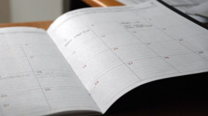 Planner on a desk – deadlines for paying CGT after inheriting a property
