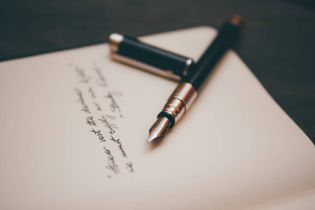 Probate value paperwork and pen used to value an estate