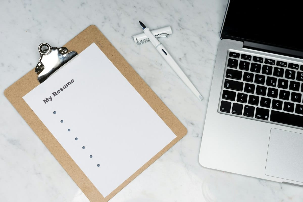 Clipboard checklist and laptop – information needed for a UK property account